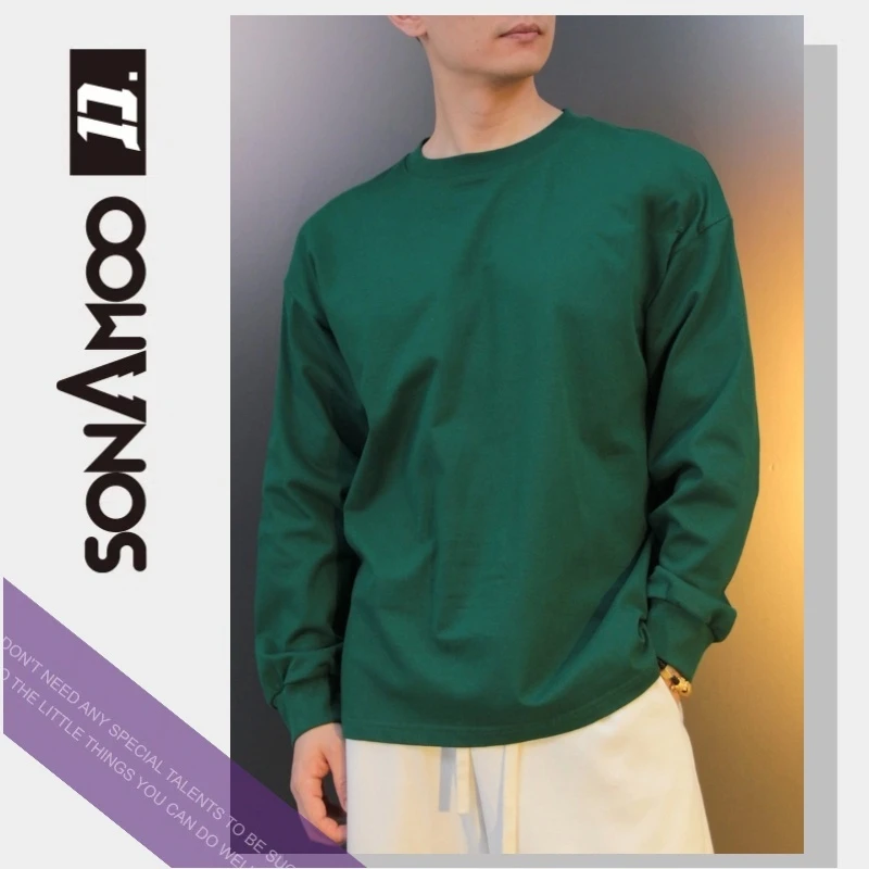 【021】sonAmoo骑士长袖T恤重磅洗水贴布绣卫衣D18868