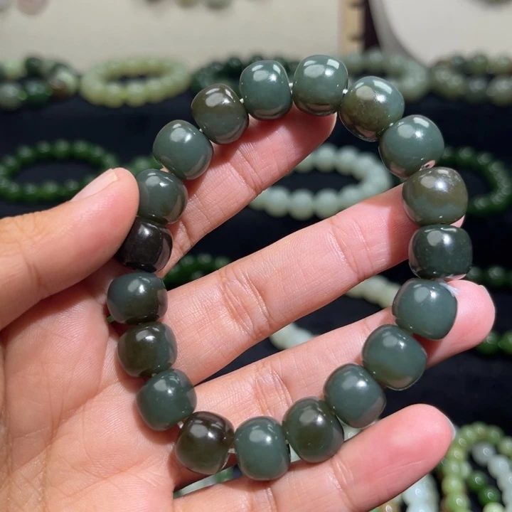 和田玉未镶嵌手链卡12