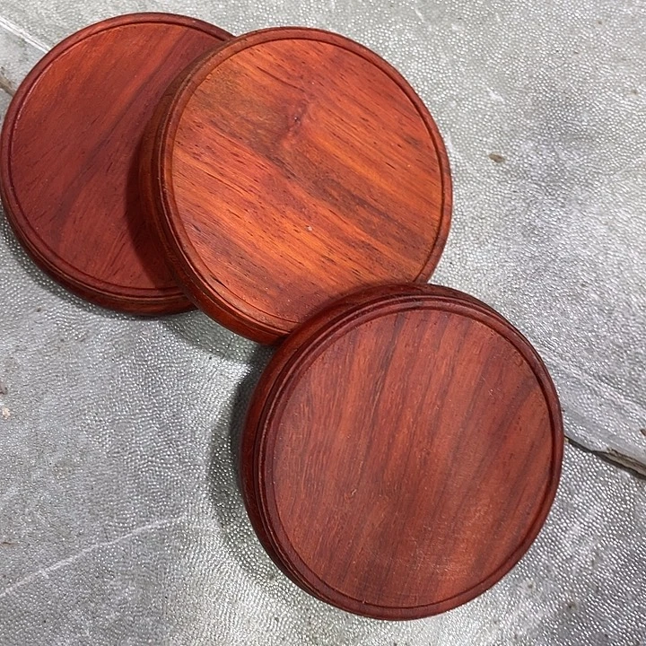 香榧木红木底座工艺品3个