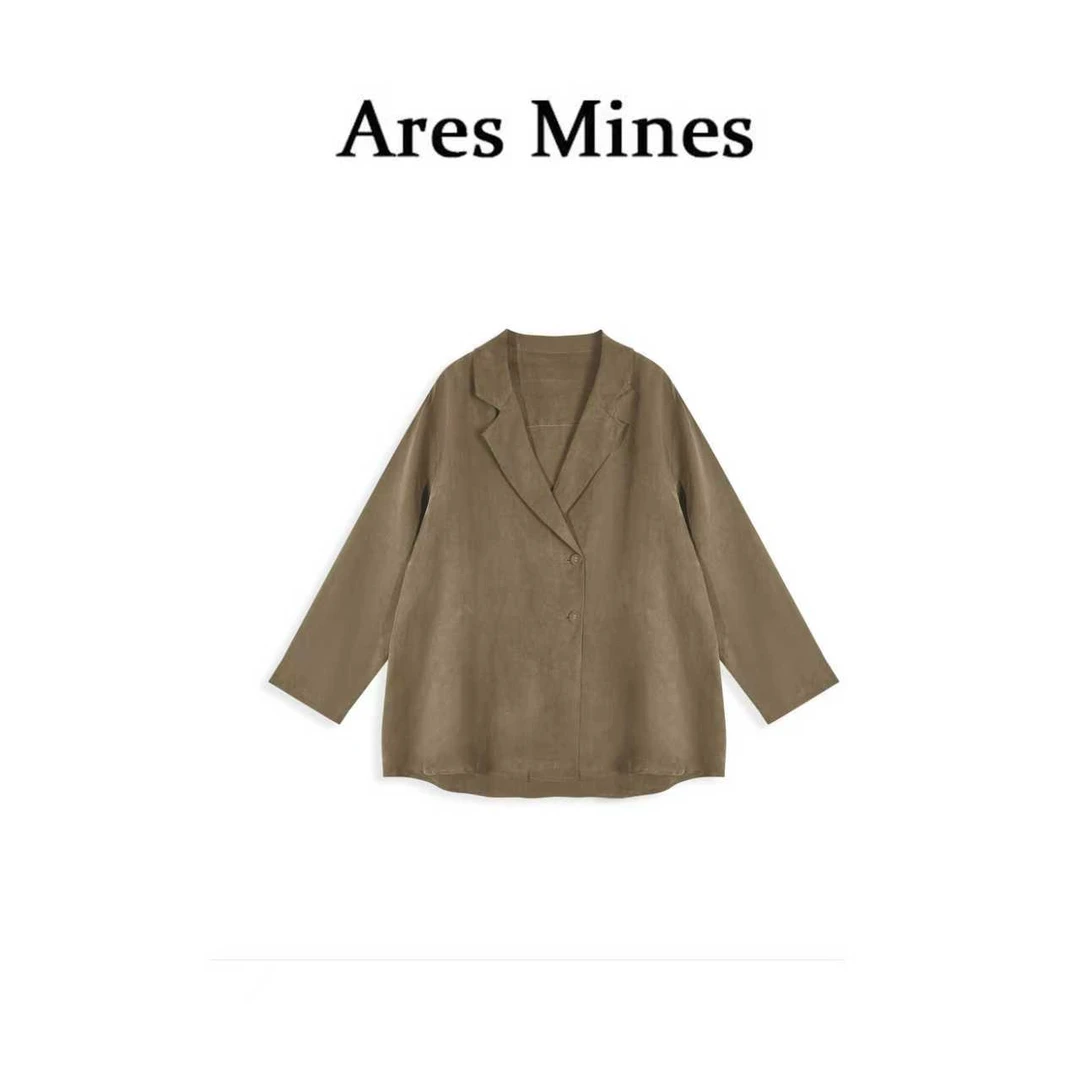 【盛朗熙Ares Mines】探索自我 法式设计复古V领古巴领长袖衬衫