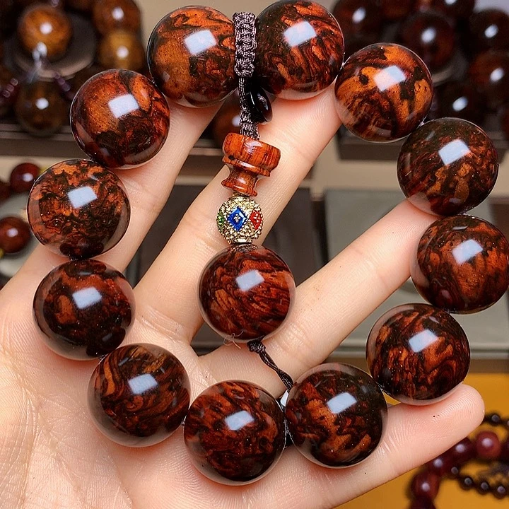 花梨木类手串/手链黄花梨风化料老挝花梨土埋料2.0