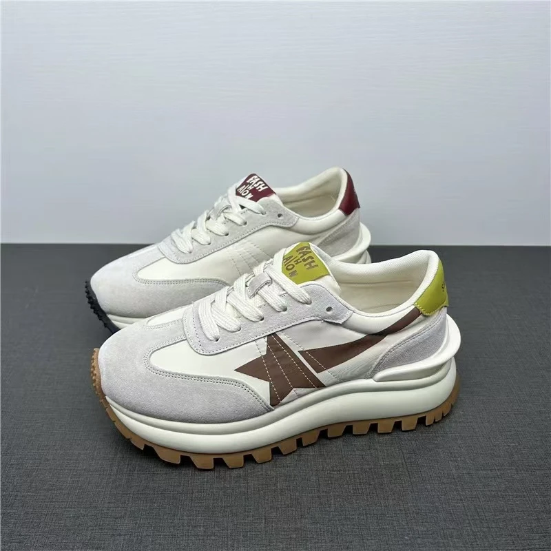 阿甘鞋女2024春季新款百搭星星爆款厚底运动休闲鞋K1-4623