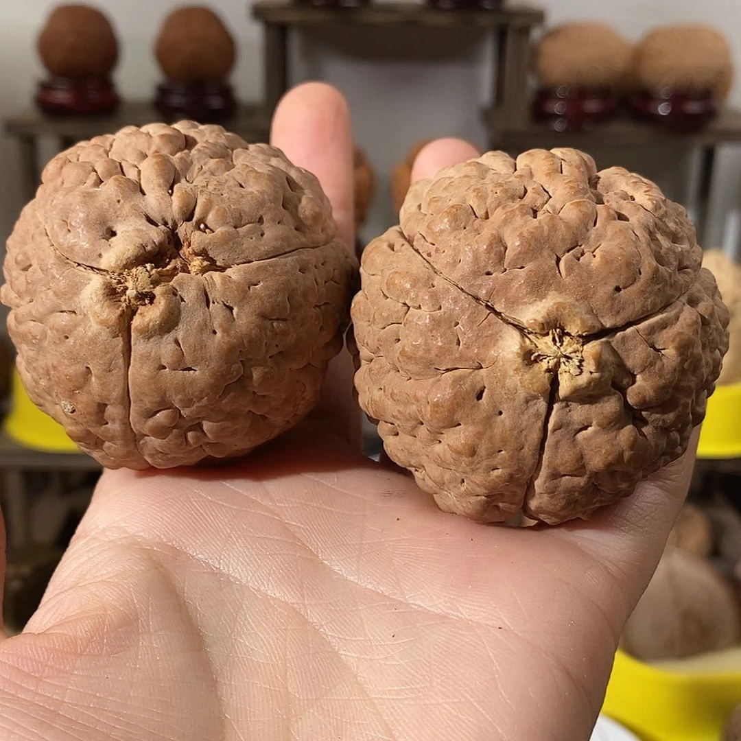 吊坠文玩核桃三瓣脑纹金刚虫眼不退不换不接受中差评54