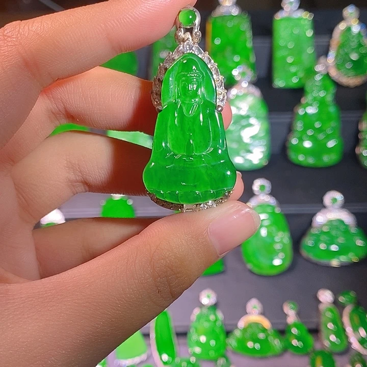 翡翠银S925镶嵌颈饰