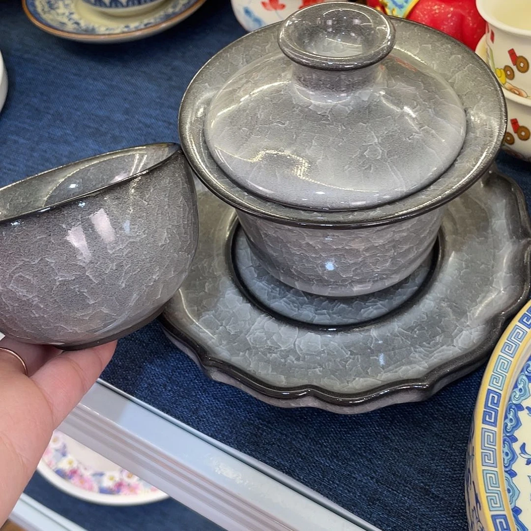 陶景德陶瓷盖碗茶具