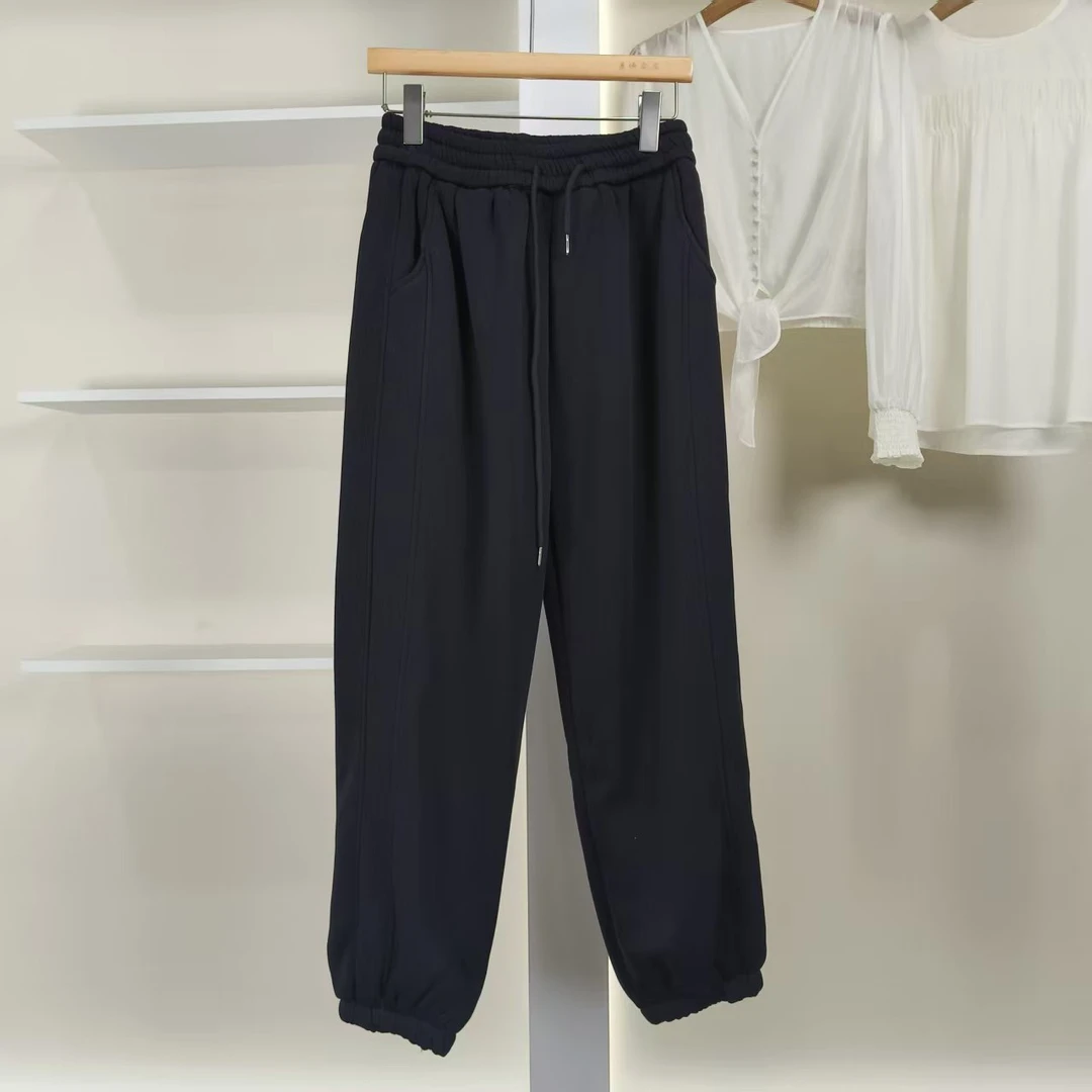 麦迪尚品【夕Y】5091064 冬季厚款加绒休闲卫裤品牌女装