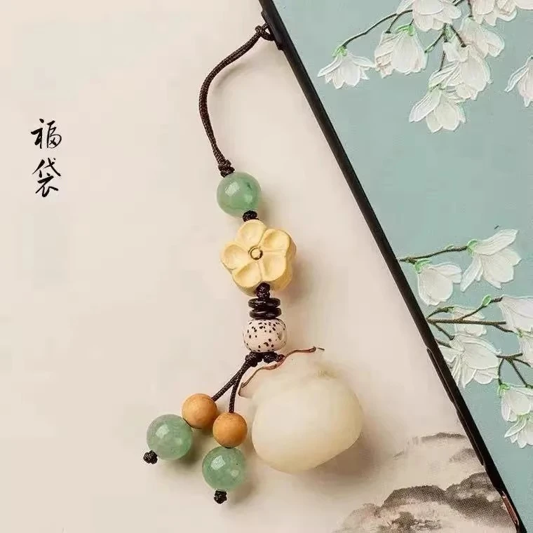 福袋手机挂件钥匙扣钱袋子天然菩提钱袋手机链
