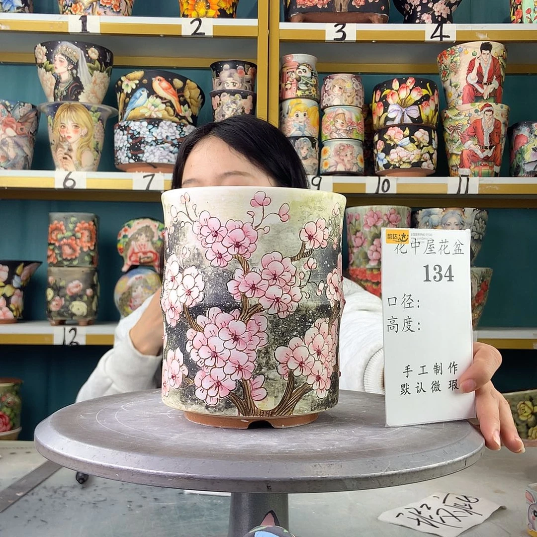 陶景德镇手工花盆134