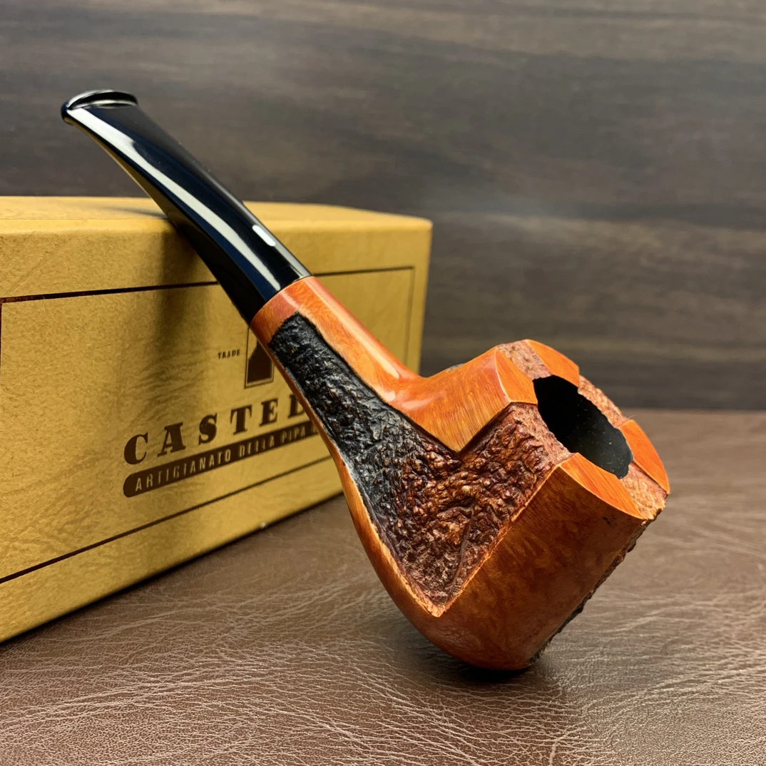 意大利卡斯特罗城堡kkkk55器型石楠木烟斗 内径21.6斗深35.8长136