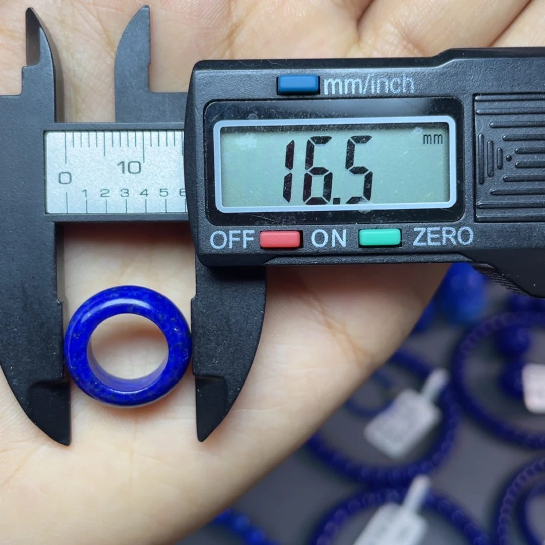 青金石未镶嵌10mm内径指环