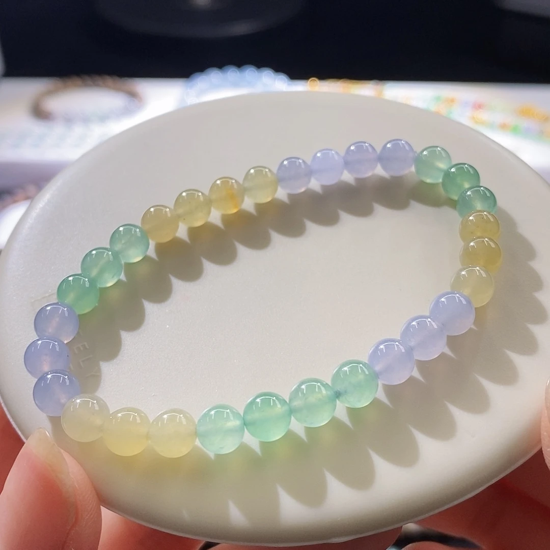 翡翠裸石淡颜系 彩虹糖