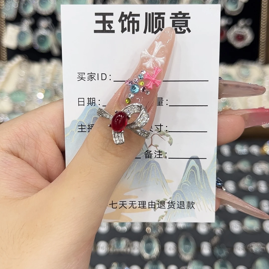 托帕石银S925镶嵌戒指
