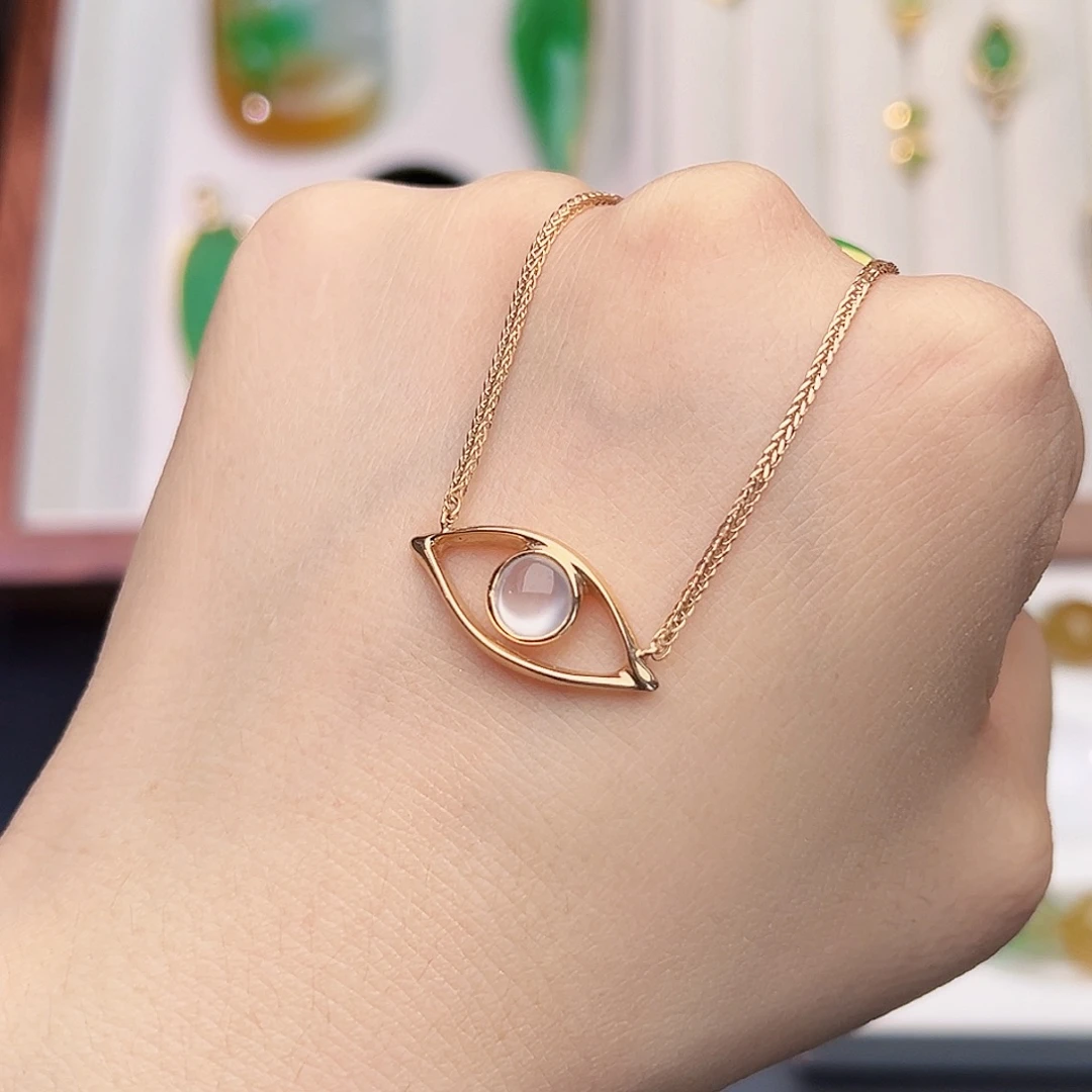 翡翠18K金镶嵌颈饰看见系列