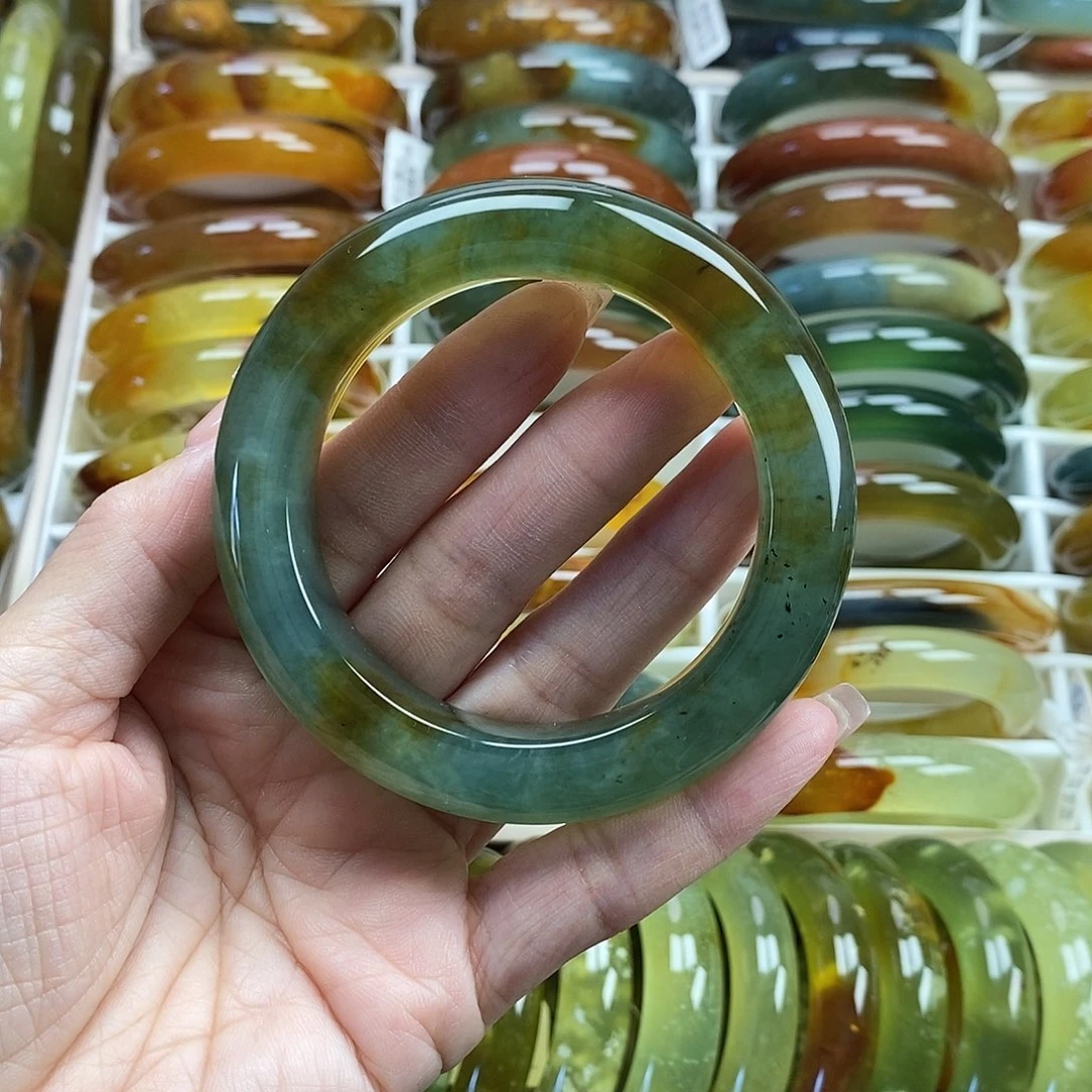 未镶嵌蛇纹石玉手镯56