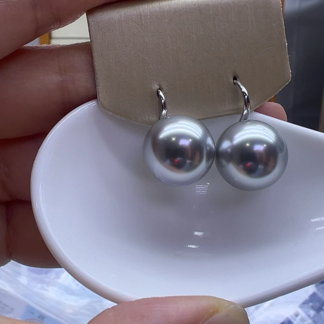 耳饰海水珍珠银S925镶嵌