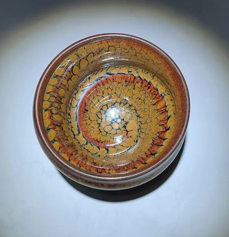 金蛟龙金鹧鸪器型建窑建盏天目盏陶瓷纯手工主人杯配礼盒证书