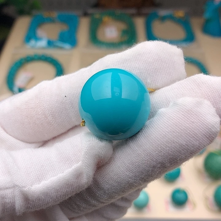 未镶嵌绿松石23.5圆珠