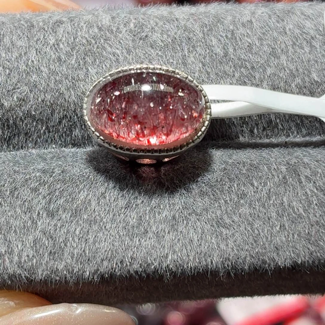 手链银S925镶嵌水晶金草莓魔盒