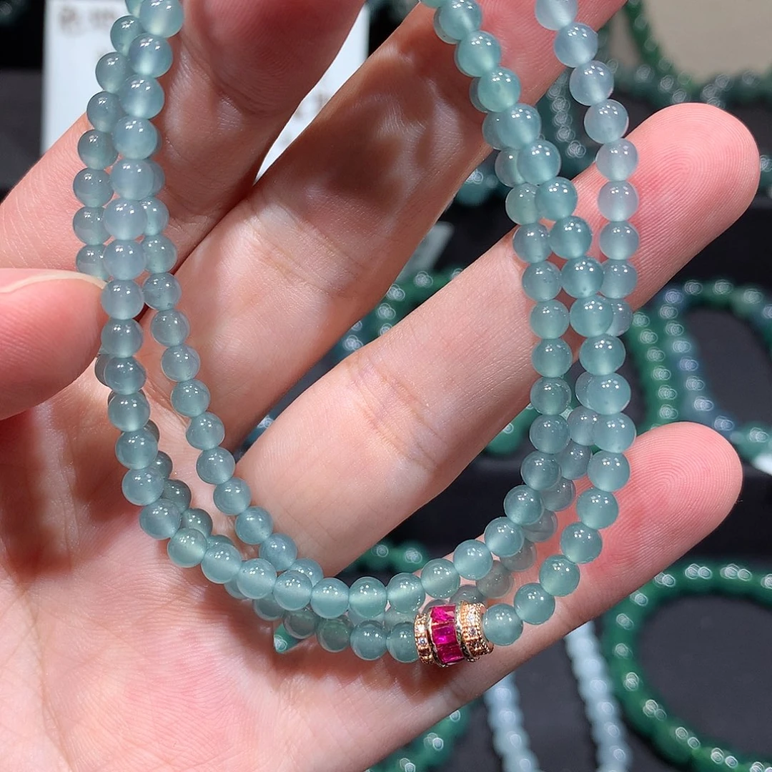 未镶嵌手链翡翠天然a货翡翠项链4.2