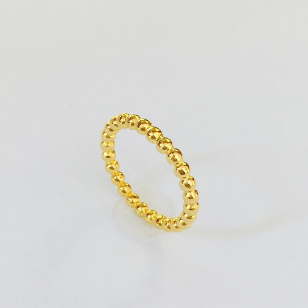 黄金足金999光珠戒指