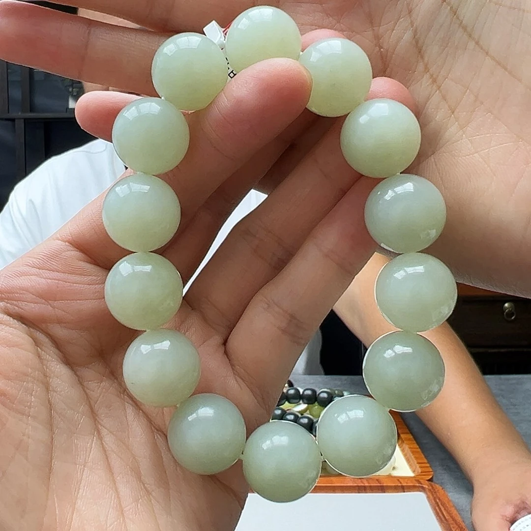 手链未镶嵌和田玉16且末高青白