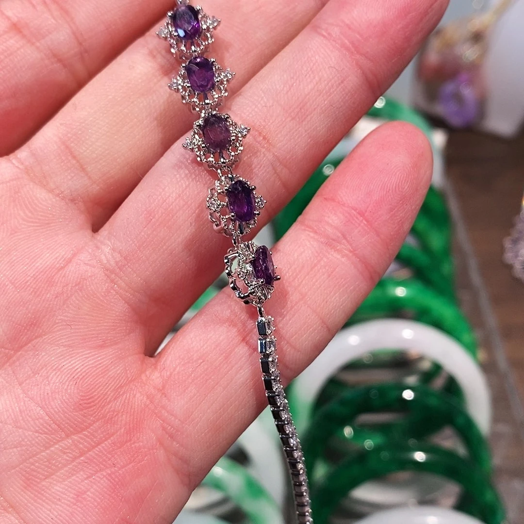 紫晶手链未镶嵌我