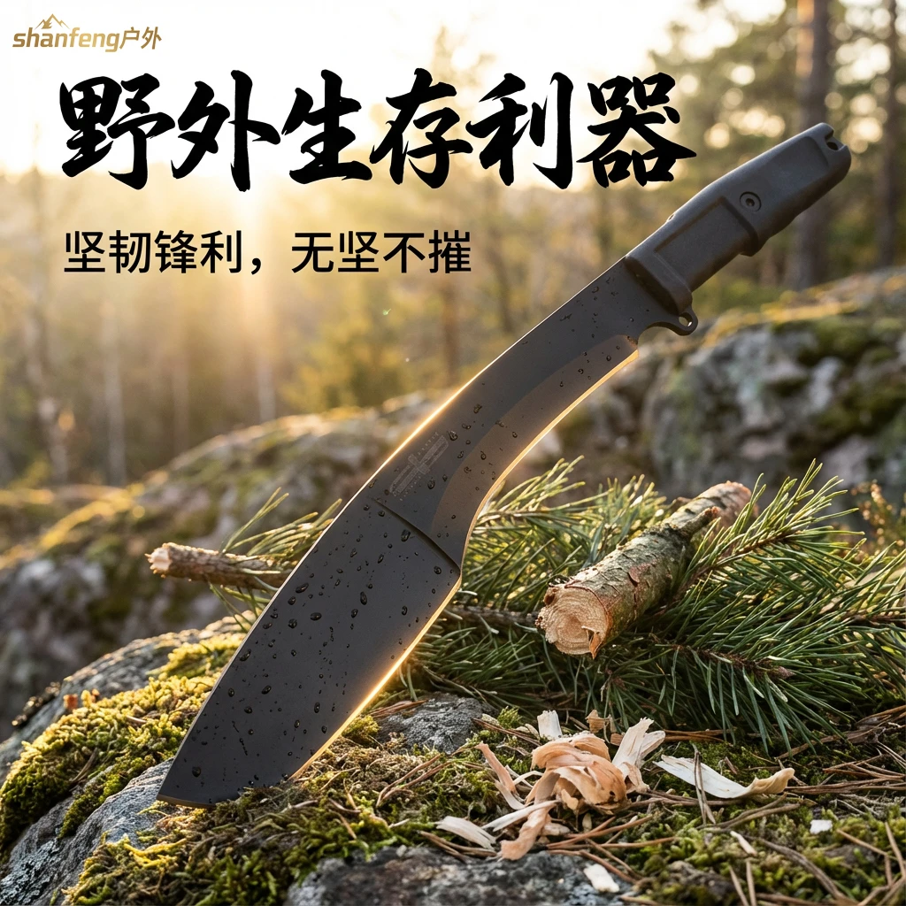 户外巡山砍柴刀极端武力柴刀加厚野外开山开路劈柴刀伐木刀露营刀