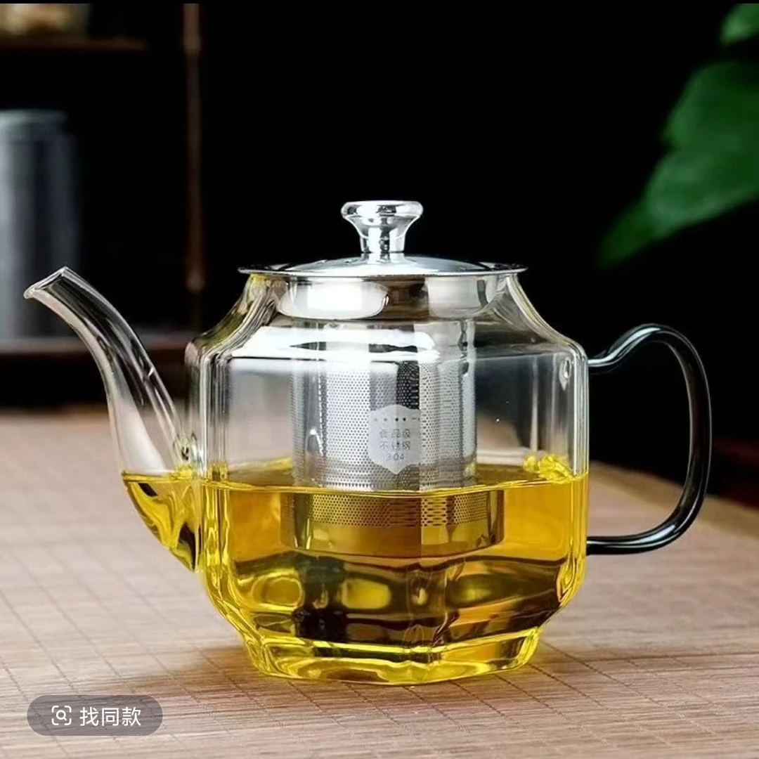 高硼硅耐热玻璃茶具茶壶带内胆钢漏煮茶烧水泡茶分茶