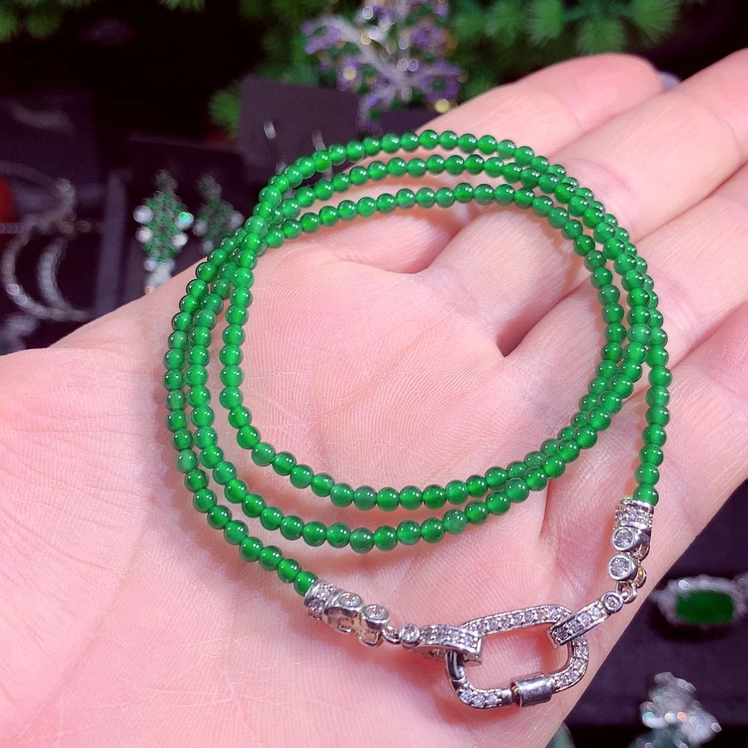 颈饰未镶嵌翡翠天然