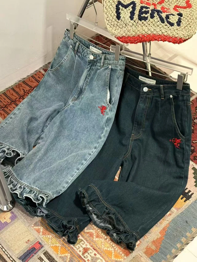 SELALA GU x OITMMTIO 丘比特派对花边牛仔裤