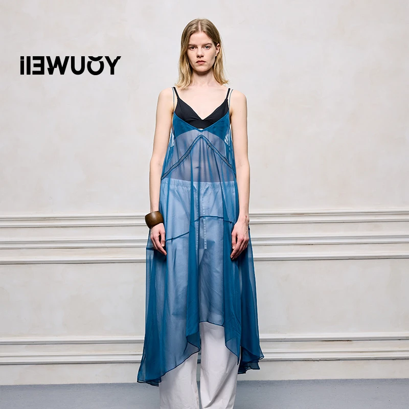 有尾YOUWEI多用途蕾丝拼接时尚吊带连衣裙Y5725242