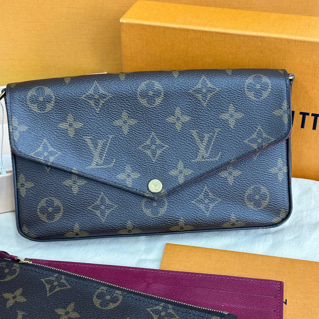 95新 LouisVuitton/路易威登 LV路易威登老花三合一链条包 10001