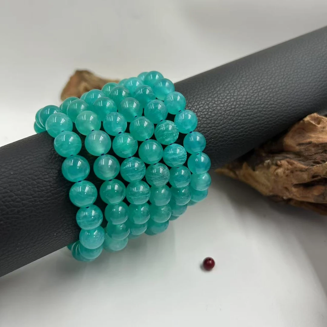 天然辰砂【爱上珠宝】Z558 高冰玉化料斑马纹天河石 多样性发其一