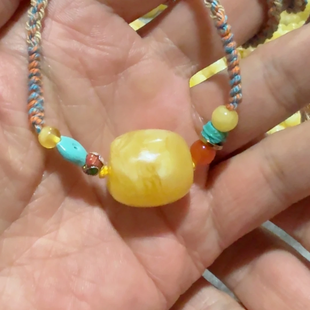 蜜蜡颈饰未镶嵌琥珀蜜蜡吊坠项链