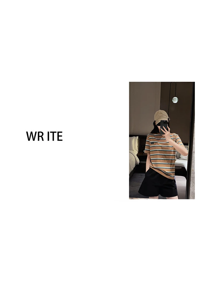 【六印服饰】【清新绽放】条纹短T恤HQ2024112