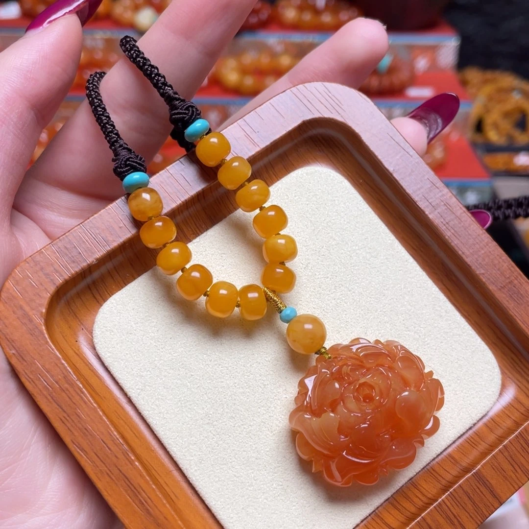 蜜蜡未镶嵌颈饰项链