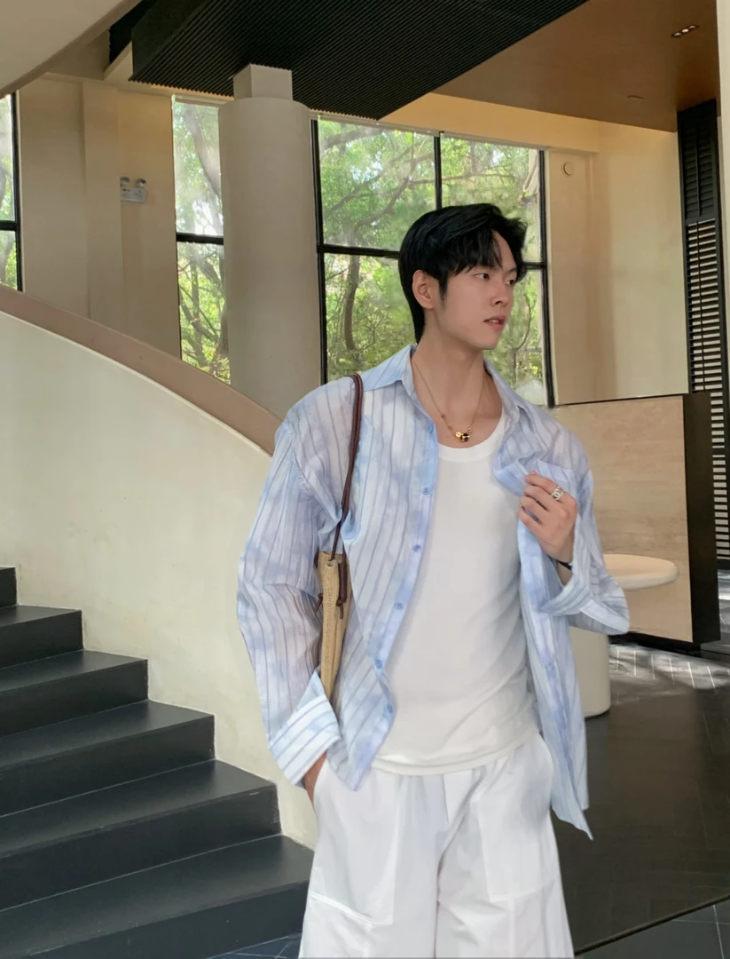 F.S 25ss【初夏扎染衬衫】轻薄舒适设计感扎染衬衫轻微防晒JA60160