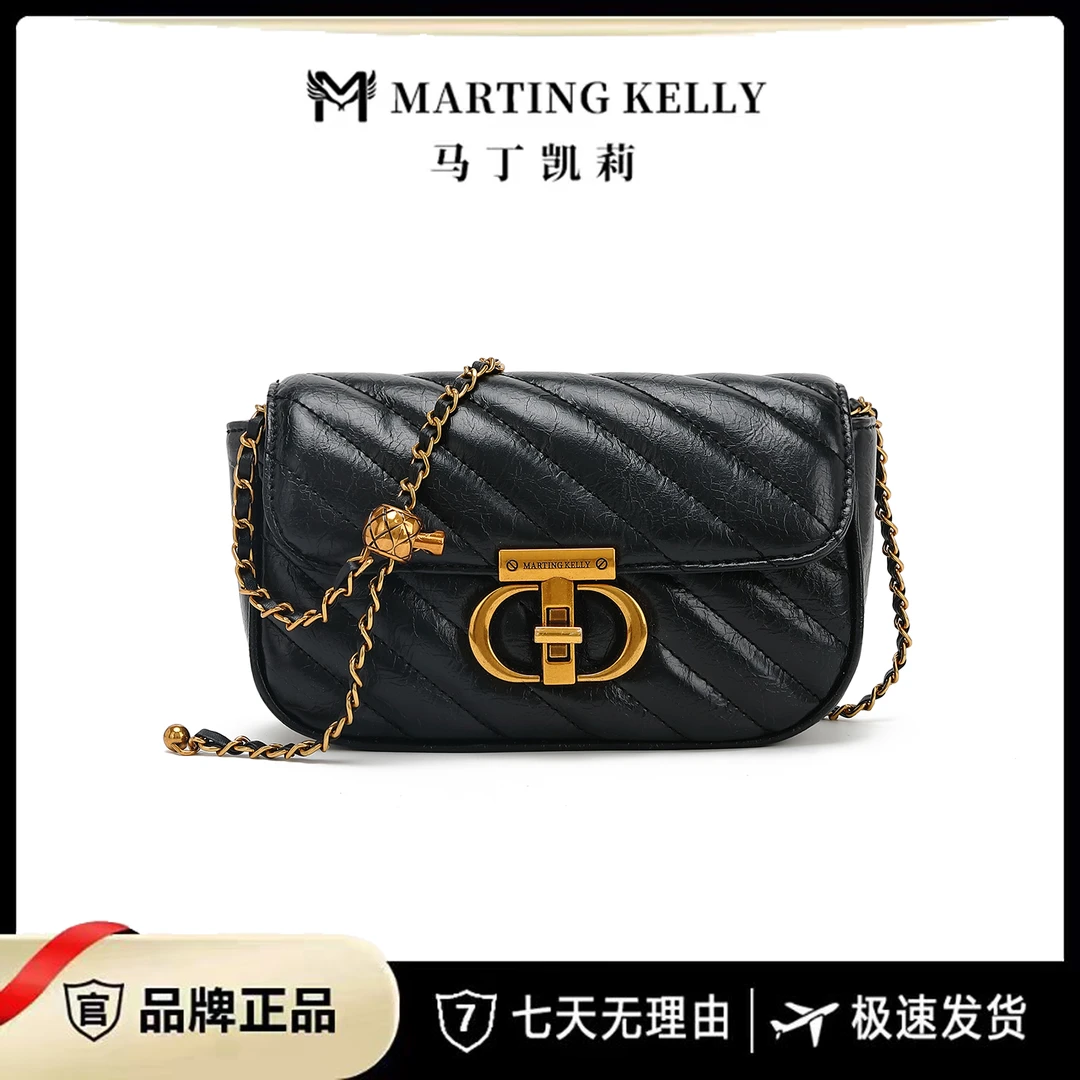 MARTING KELLY 新款时尚轻奢百搭手提单肩包M103黑色