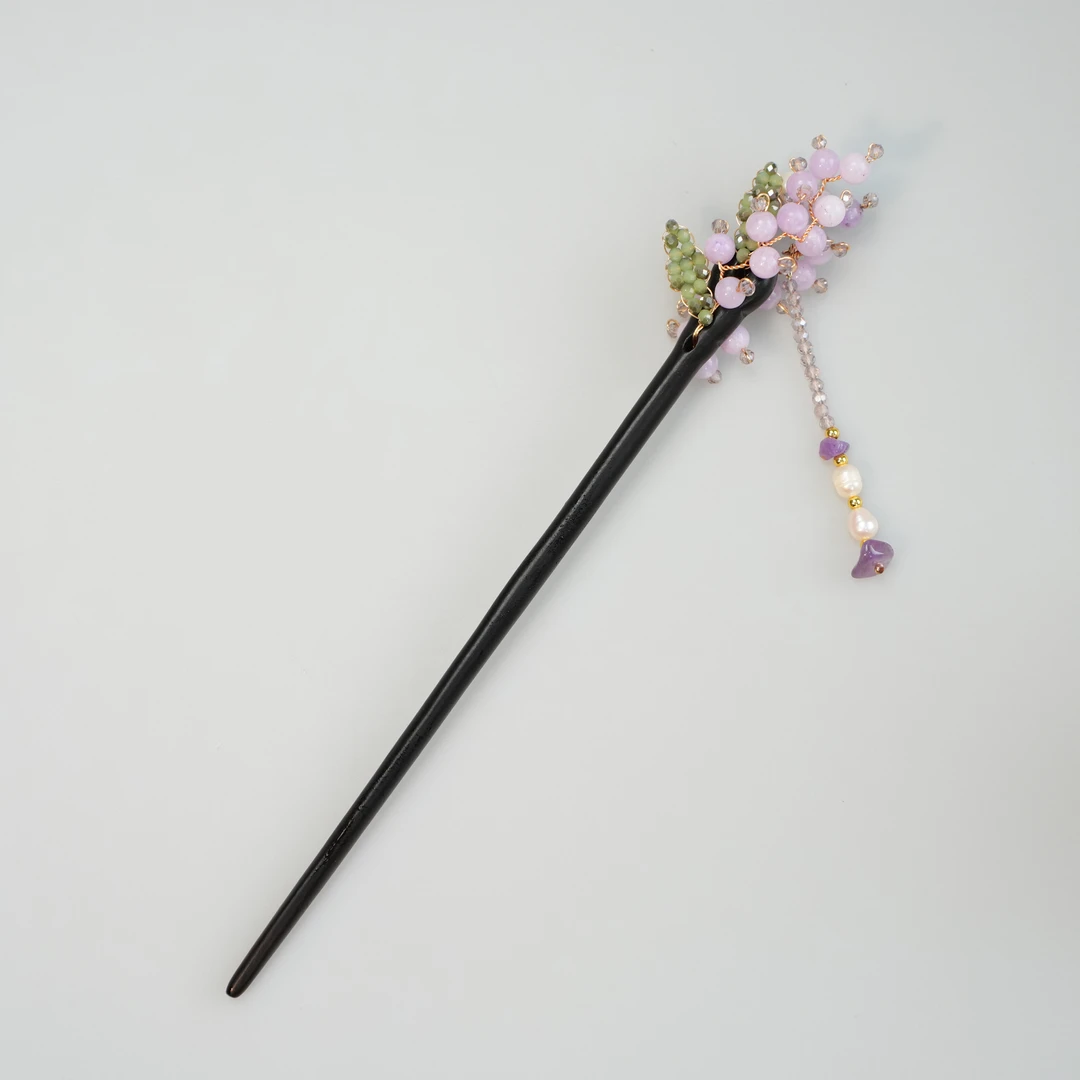 古悦倾城[紫藤花]古风汉服发饰盘发木簪