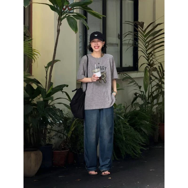 浪清/女装推荐 雨曼丽印花小猪T恤 160134#