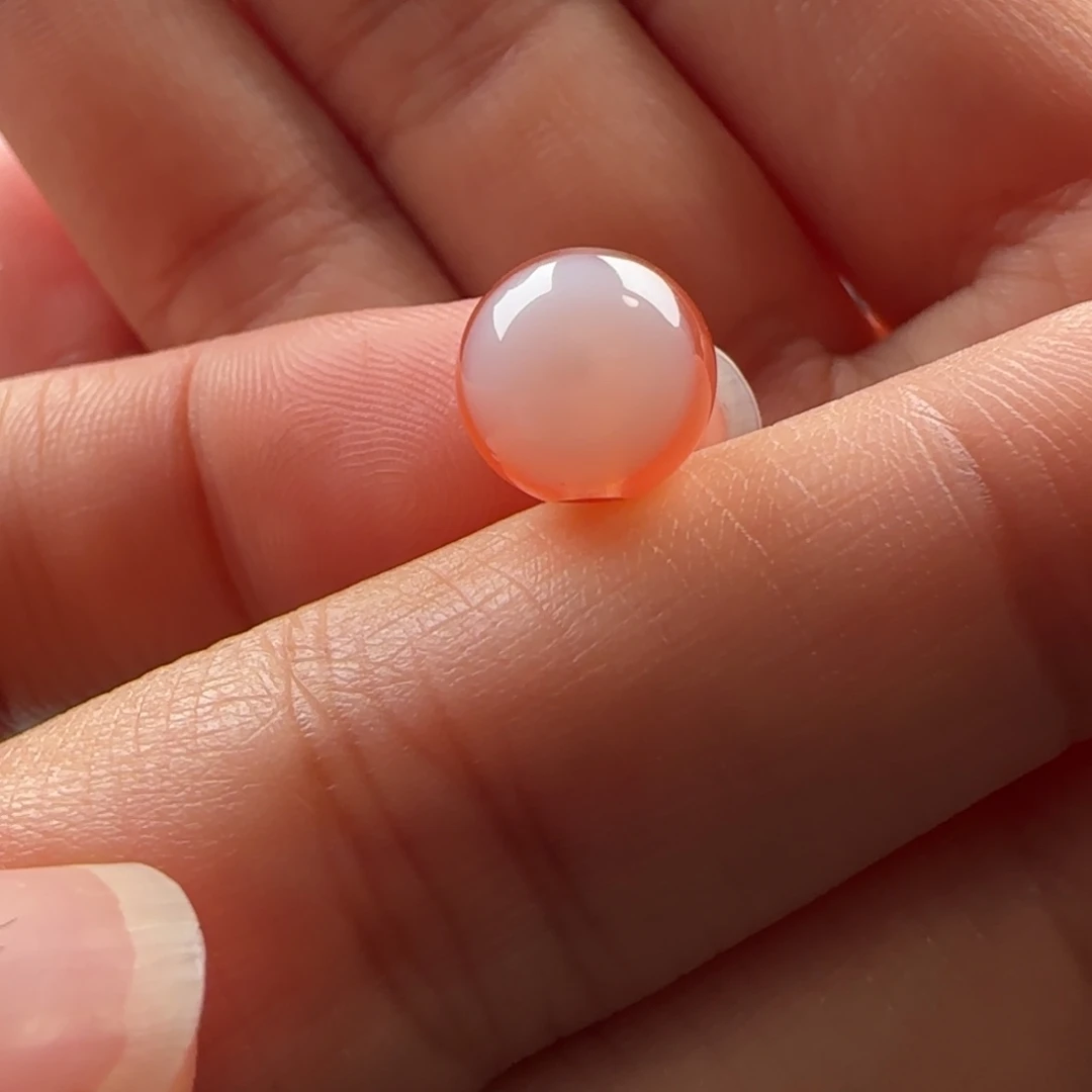 南红玛瑙未镶嵌天眼圆珠：9.3保山西山小庄精品天眼