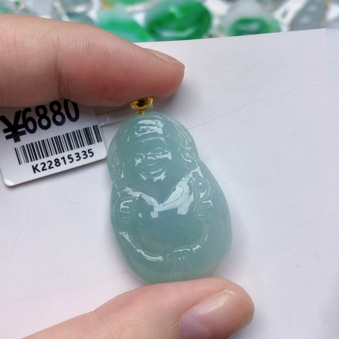 颈饰18K金镶嵌翡翠