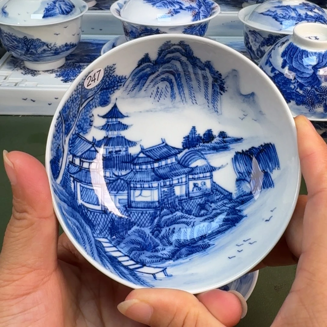 景德镇纯手绘茶具圆圆247