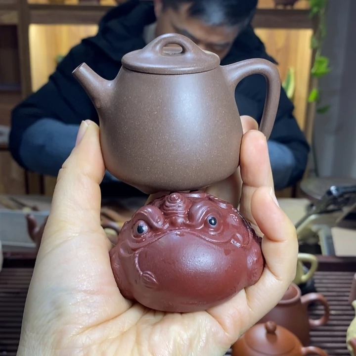 紫砂茶壶M****n小高瓢，半手，青灰泥