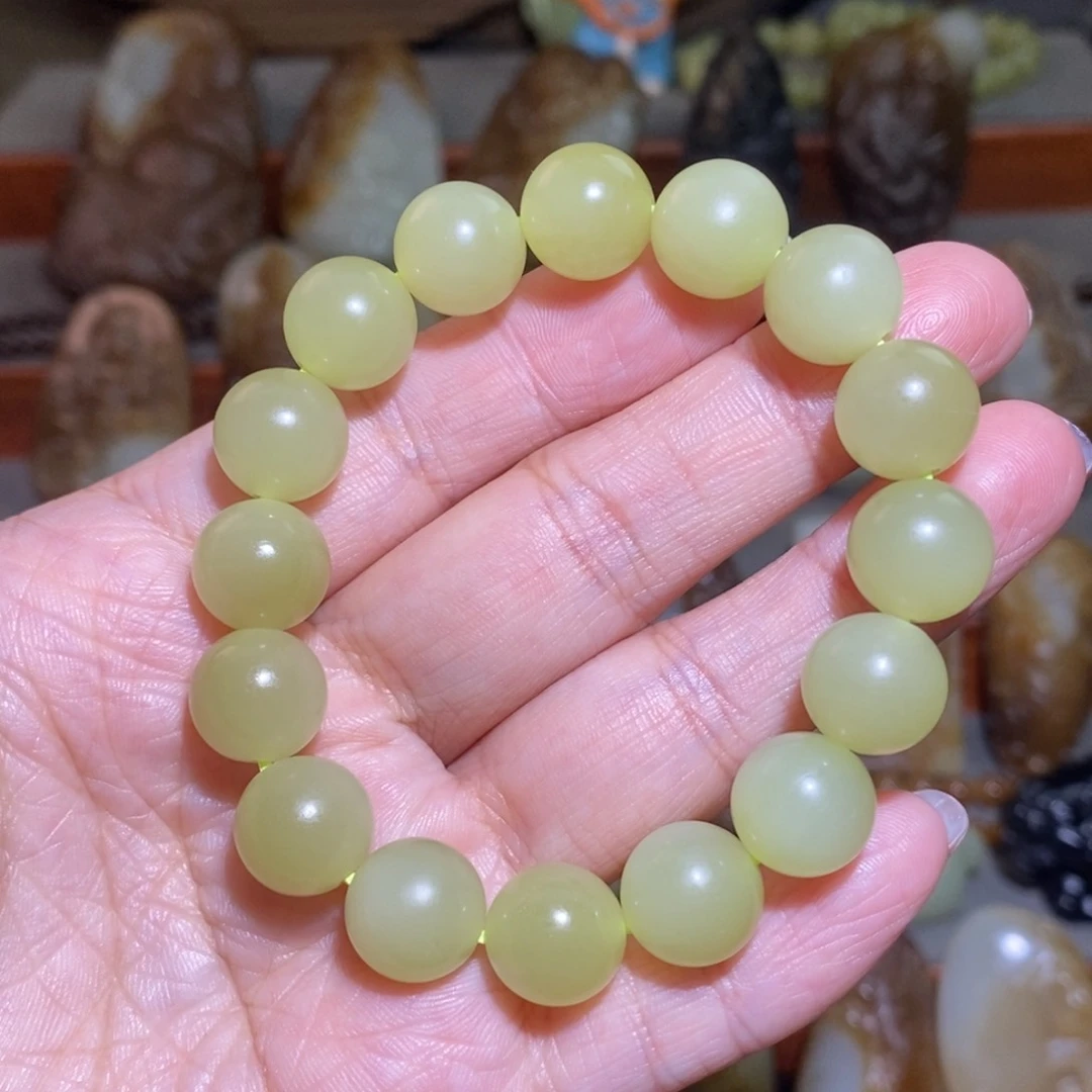 未镶嵌手串和田玉（黄玉）卡12