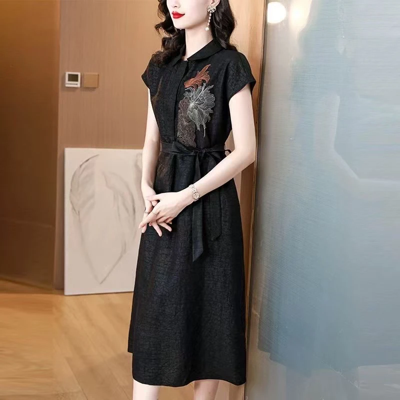 2025新款连衣裙中长款时尚洋气A35