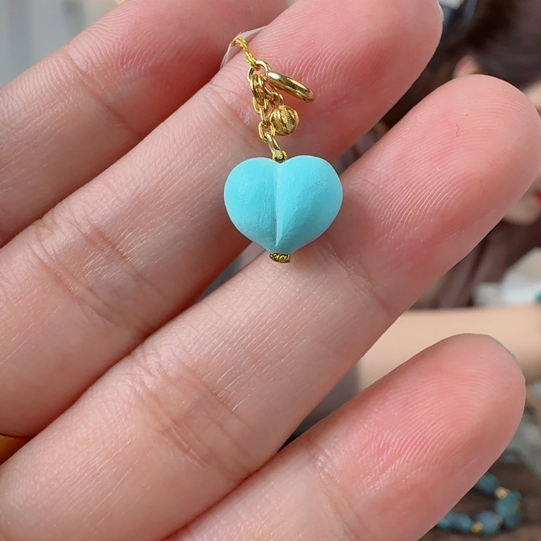 绿松石18K金镶嵌珠宝奇石