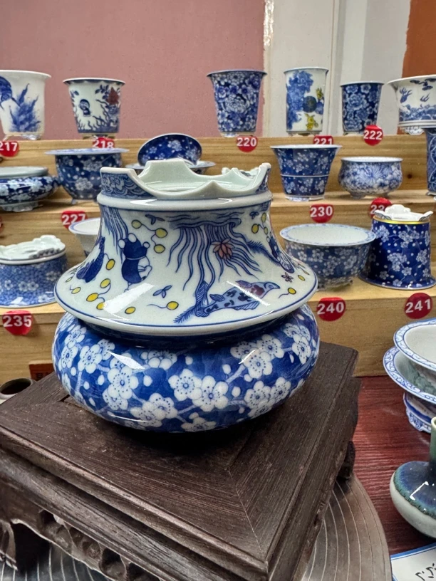 手工手绘陶瓷花盆