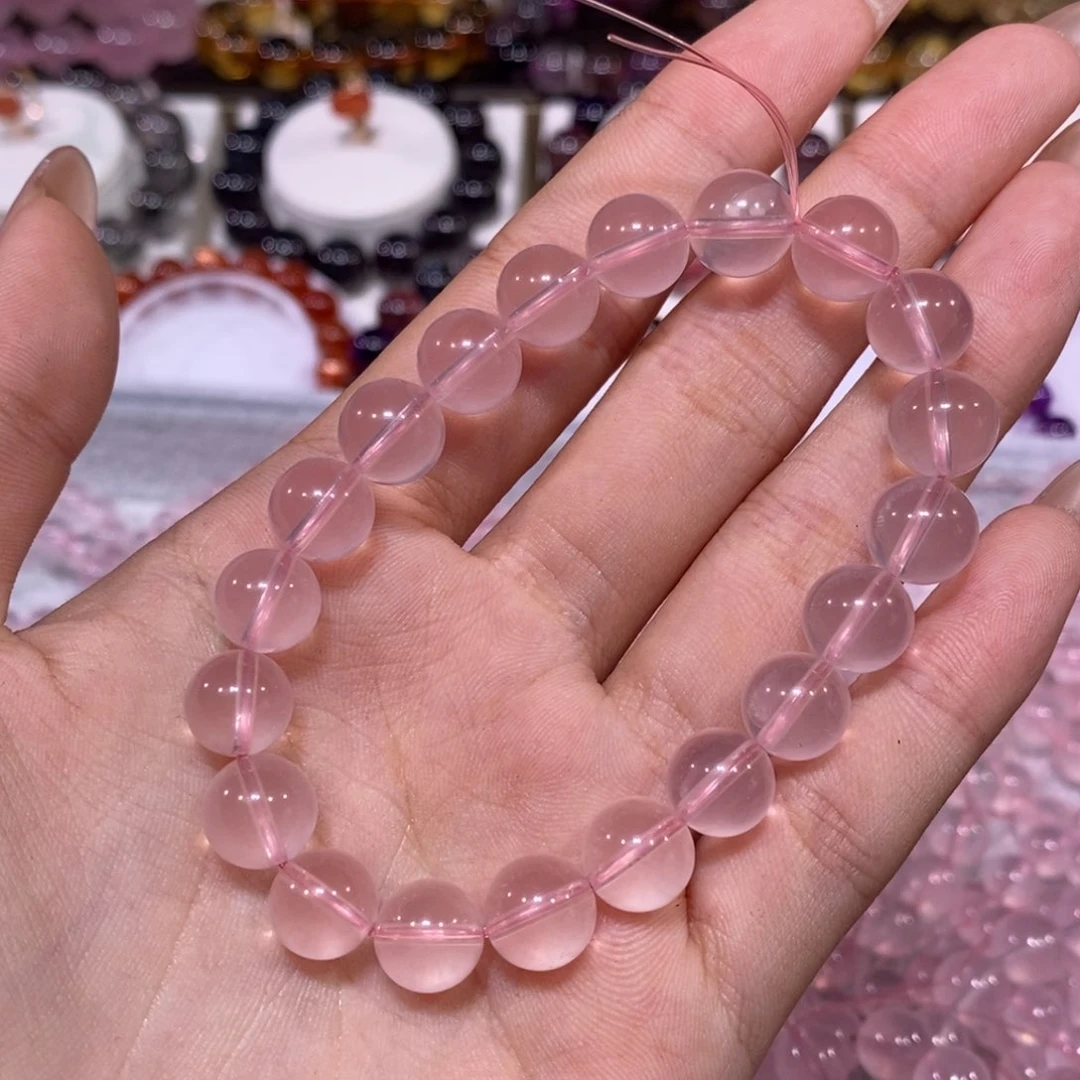 水晶手链未镶嵌粉晶9+