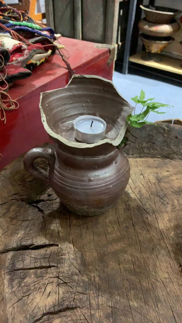 云南手工柴烧粗陶侧把土陶复古大容量煮茶壶